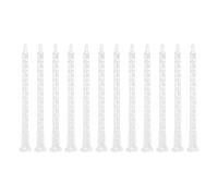 sourcing map 20 Pcs Epoxy Tubes Static Mixer, 6.02-inch Plastic Resin Mixing Nozzle Flat Tip for AB Glue Adhesive Gun Applicator 50mL Cartridges, White