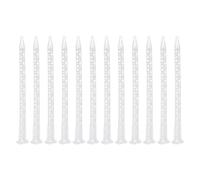 sourcing map 20 Pcs Epoxy Tubes Static Mixer, 6.02-inch Plastic Resin Mixing Nozzle Pointed Tip for AB Glue Adhesive Gun Applicator 50mL Cartridges, White