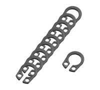 sourcing map 20 Pcs External Retaining Rings, 4.7mm 65Mn Carbon Steel External Circlip Snap Rings Round Wire Snap Rings for Valves Electrical Appliances, Black