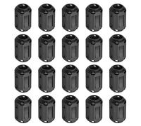 sourcing map 20 Pcs Ferrite Filter Ring Core RFI EMI Noise Suppression Cable Clip ID 13mm 0.51Inch Regular Styles for Electronic Devices, Industry, Black