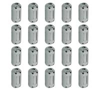 sourcing map 20 Pcs Ferrite Filter Ring Core RFI EMI Noise Suppression Cable Clip ID 3.5mm 0.14Inch Regular Styles for Electronic Devices, Industry, Grey
