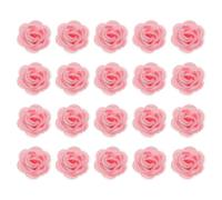 sourcing map 20 Pcs Floral Applique, 3D Flower Lace Applique Sew on Patch Embroidery Floral for Clothes Dresses Hair Ornaments Sewing DIY Craft Decoration, 2.8cm Deep Pink