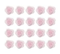 sourcing map 20 Pcs Floral Applique, 3D Flower Lace Applique Sew on Patch Embroidery Floral for Clothes Dresses Hair Ornaments Sewing DIY Craft Decoration, 2.8cm Pink