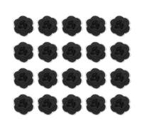 sourcing map 20 Pcs Floral Applique, 3D Flower Lace Applique Sew on Patch Embroidery Floral for Clothes Dresses Hair Ornaments Sewing DIY Craft Decoration, 4cm Black