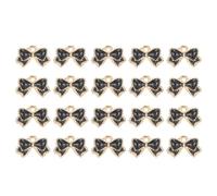 sourcing map 20 Pcs Flower Border Butterfly Charm, Gold Plated Charm for DIY Mobile Phone Accessories Keychain Crafting, 16x11mm, Black