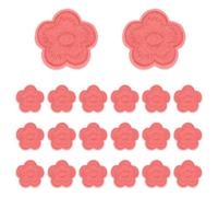 sourcing map 20 Pcs Flower Iron-on Patches, 1.18 Inch Cute Flower Applique Patches Embroidered Sew on Patch for Clothing Jackets Backpack Shoes DIY Accessory Bags, Rose Pink