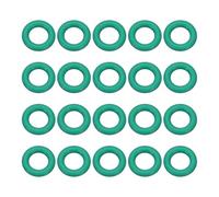 sourcing map 20 Pcs Fluorine Rubber O-Rings 11mm OD 6.2mm ID 2.4mm Width Round Sealing O Ring Seal Gasket for Industrial Engines Plumbing Faucet Hose Automotive