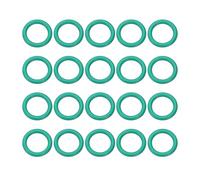 sourcing map 20 Pcs Fluorine Rubber O-Rings 15mm OD 10.2mm ID 2.4mm Width Round Sealing O Ring Seal Gasket for Industrial Engines Plumbing Faucet Hose Automotive