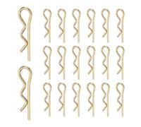 sourcing map 20 Pcs Hitch Pin Clip, 3.5x70mm R Clips Spring Steel Gold | Retaining Wire Hairpin Cotter Pins for Trailer Tractor Mower Carts Truck Pin Fastener