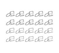 sourcing map 20 Pcs Key Fob Hardware, 0.8/1in 20/26mm Wristlet Clasp Sets with Key Rings for Keychain Making Supplies Lanyards Bag DIY Crafts, Silver