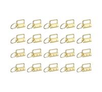 sourcing map 20 Pcs Key Fob Hardware, 1/1.3in 26/32mm Wristlet Clasp Sets with Key Rings for Keychain Making Supplies Lanyards Bag DIY Crafts, Gold