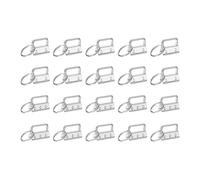 sourcing map 20 Pcs Key Fob Hardware, 1/1.3in 26/32mm Wristlet Clasp Sets with Key Rings for Keychain Making Supplies Lanyards Bag DIY Crafts, Silver