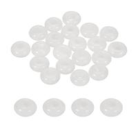 sourcing map 20 Pcs Large Hole Stone Beads Charm, 10mm Gemstone Beads Macrame Natural Rondelle Loose Crystal Bead for DIY Jewelry Making Keychain Bracelet Necklace, Clear Quartz