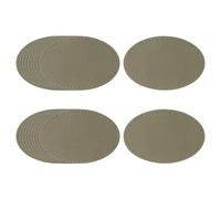 sourcing map 20 Pcs Leather Patches for Hats, Oval Leather Hat Patches with Adhesive, Rustic Faux Iron on Blank Patch for Laser Engraving Fabric Repair Sew Crafts, Gray