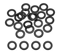 sourcing map 20 Pcs M10 ID x 18 mm OD Flat Washers, 304 Stainless Steel Metal Washer Black Zinc Sealing Crush Rings for Screws and Bolts