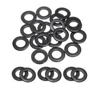 sourcing map 20 Pcs M12 Stainless Steel Flat Washers, 13mm ID x 24mm OD x 2.5mm Thick Black Zinc Plated Metal Washers for Screws and Bolts