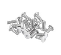 sourcing map 20 Pcs M3-0.5 x 8mm Button Head Hex Socket Head Screws, 304 Stainless Steel Bolts Full Thread Bright Finish Furniture Machine Screws for Furniture Electrical Appliances, White