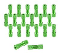 sourcing map 20 Pcs M3 x 20mm Knurled Aluminum Standoff Double-Head Spacer Column for FPV Drone RC Airplane Racing Car Simracing, Green