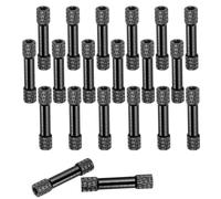 sourcing map 20 Pcs M3 x 30mm Knurled Aluminum Standoff Double-Head Spacer Column for FPV Drone RC Airplane Racing Car Simracing, Black