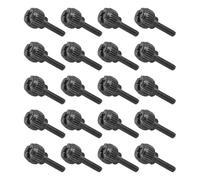 sourcing map 20 Pcs M3x12mm PC Computer Case Thumbscrews, Carbon Steel Nickel Plated Knurled Thumb Screws Bolts Fasteners for Computer Cover, Motherboard, Fan, Power Supply, Black