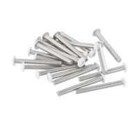sourcing map 20 Pcs M4-0.7 x 35mm Button Head Hex Socket Head Screws, 304 Stainless Steel Bolts Full Thread Bright Finish Furniture Machine Screws for Furniture Electrical Appliances, White