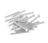 sourcing map 20 Pcs M4-0.7 x 40mm Button Head Hex Socket Head Screws, 304 Stainless Steel Bolts Full Thread Bright Finish Furniture Machine Screws for Furniture Electrical Appliances, White