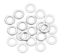 sourcing map 20 Pcs M4 Flat Washer, 4x8x0.8mm 304 Stainless Steel Flat Spacers for Screw, Bolt, Automotive, Industrial Machinery