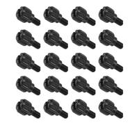 sourcing map 20 Pcs M4x6mm PC Computer Case Thumbscrews, Carbon Steel Nickel Plated Knurled Thumb Screws Bolts Fasteners for Computer Cover, Motherboard, Fan, Power Supply, Black