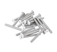 sourcing map 20 Pcs M5-0.8 x 45mm Button Head Hex Socket Head Screws, 304 Stainless Steel Bolts Full Thread Bright Finish Furniture Machine Screws for Furniture Electrical Appliances, White