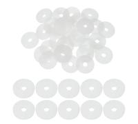 sourcing map 20 Pcs M5 Silicone Flat Washers 5mm ID 20mm OD 2mm Thick Plain Washer Grommets Plastic Sheet Gasket Fastener Sealing Spacer Gasket Ring Water Hose Washers, White