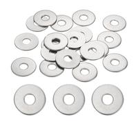 sourcing map 20 Pcs M6 304 Stainless Steel Flat Washers Round Flat Spacers for Screws, Bolts, Plumbing, Automotive, DIY, Electrical Device 6.4mm ID 20mm OD 1.2mm Thick