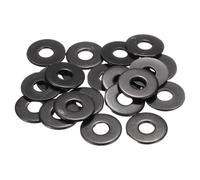 sourcing map 20 Pcs M6 Black Flat Washers, 18mm Outer Diameter, 304 Stainless Steel Metal Washer for Screws Bolts