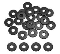 sourcing map 20 Pcs M6 ID x 20 mm OD Flat Washers, 304 Stainless Steel Metal Washers Black Zinc Sealing Crush Rings for Screws and Bolts