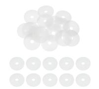 sourcing map 20 Pcs M6 Silicone Flat Washers 6mm ID 30mm OD 2mm Thick Plain Washer Grommets Plastic Sheet Gasket Fastener Sealing Spacer Gasket Ring Water Hose Washers, White