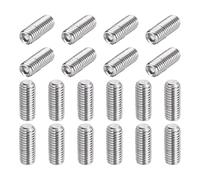 sourcing map 20 Pcs M8-1.25 x 14mm Grub Screws, 304 Stainless Steel Cup Point Allen Head Screws Internal Hex Socket Drive for Bathroom Fixtures Repair Furniture DIY Project