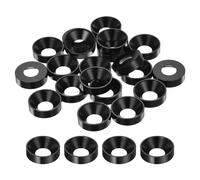 sourcing map 20 Pcs M8 Finishing Countersunk Washers, Aluminum Alloy Screw Gaskets, Cup Head Washer Gasket for Mechanical Accessories Parts, Black