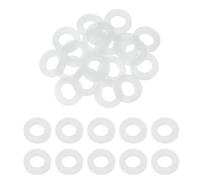 sourcing map 20 Pcs M8 Silicone Flat Washers 8mm ID 15mm OD 2mm Thick Plain Washer Grommets Plastic Sheet Gasket Fastener Sealing Spacer Gasket Ring Water Hose Washers, White