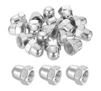 sourcing map 20 Pcs M8x1.25mm Acorn Cap Nuts, 304 Stainless Steel Metric Hex Cap Dome Head Hardware Nuts, Bright Finish for Light Fixtures, Machine, DIY Projects