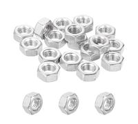 sourcing map 20 Pcs M8x1.25mm Hex Nuts, 304 Stainless Steel Metric Coarse Thread Hexagonal Hardware Nuts Fasteners for Electronic, Machine, DIY