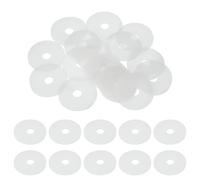 sourcing map 20 Pcs M9 Silicone Flat Washers 9mm ID 40mm OD 2mm Thick Plain Washer Grommets Plastic Sheet Gasket Fastener Sealing Spacer Gasket Ring Water Hose Washers, White
