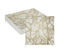 sourcing map 20 Pcs Marble Peel and Stick Backsplash Tiles 11.8"x11.8" PVC Foam Wall Panels Thickened Self-Adhesive Tiles Sticker Wallpaper for Kitchen Bathroom, Brown Gold