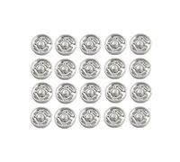 sourcing map 20 Pcs Metal Coat Clothes Sewing Invisible Sew-on Fasteners Press Studs Snap Buttons