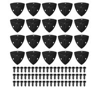 sourcing map 20 Pcs Metal Edge Guard, 28mm Decorative Box Corner Cover, Furniture Corner Edges Protector with Mounting Screws, Black