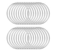 sourcing map 20 Pcs Metal Hoop Rings for Craft 3.1 Inch Floral Wreath Macrame Hoops Dream Catcher Rings for DIY Crafts Macrame Plant Hangers, Silver