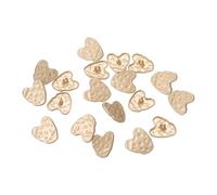 sourcing map 20 Pcs Metal Love Buttons, 20 x 19mm Gold Heart Sewing Button for Sewing Fasteners Accessories Coat Clothes Collar Shirt Women Men Blouse Top Cuff