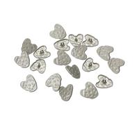 sourcing map 20 Pcs Metal Love Buttons, 20 x 19mm Silver Heart Sewing Button for Sewing Fasteners Accessories Coat Clothes Collar Shirt Women Men Blouse Top Cuff