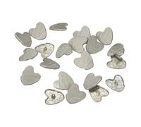 sourcing map 20 Pcs Metal Love Buttons, 25 x 23.5mm Silver Heart Sewing Button for Sewing Fasteners Accessories Coat Clothes Collar Shirt Women Men Blouse Top Cuff