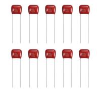 sourcing map 20 Pcs Metallized Polypropylene Film Capacitors, CBB21/CBB22 100V 103J 0.01UF Capacitors Assortment Kit for Electronics Appliances and Energy Saving Lamps, Red