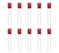 sourcing map 20 Pcs Metallized Polypropylene Film Capacitors, CBB21/CBB22 100V 105J 1UF Capacitors Assortment Kit for Electronics Appliances and Energy Saving Lamps, Red