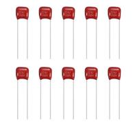 sourcing map 20 Pcs Metallized Polypropylene Film Capacitors, CBB21/CBB22 100V 224J 0.22UF Capacitors Assortment Kit for Electronics Appliances and Energy Saving Lamps, Red